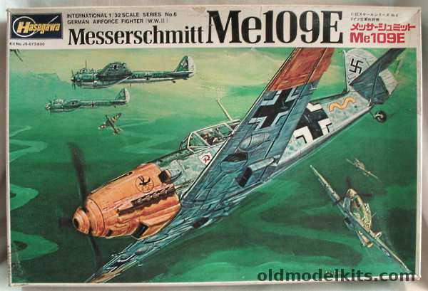 Hasegawa 1/32 Messerschmitt Me-109E (Bf-109E) - E-1 / E-5 / E-6 / E-4 Trop / E-3 / E-4 / E-7 / E-1B- E-3B and E-4B, JS-073-600 plastic model kit